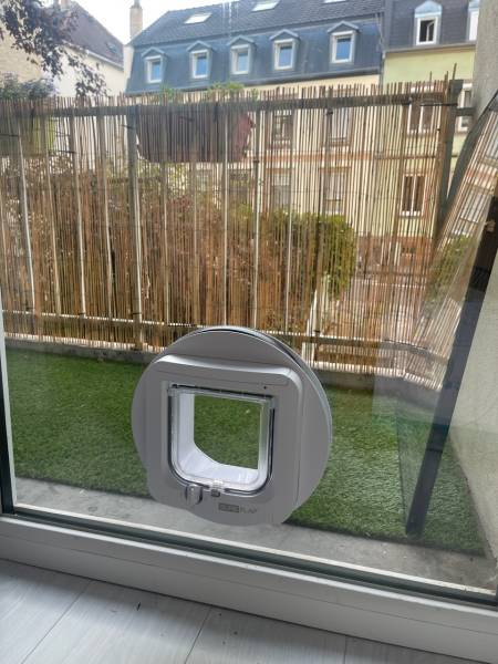 Mise en place à domicile d'une chatière sur un double vitrage existant à Strasbourg